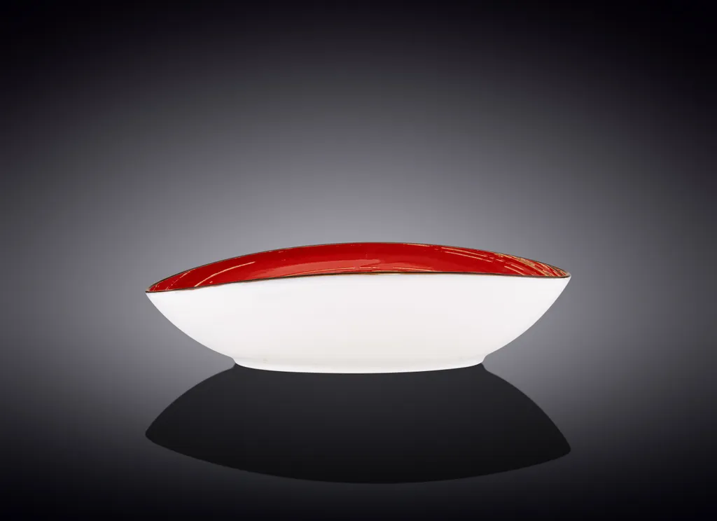 Wilmax Rosso 25cm WL-669240/A2 Ciotola Ovale Porcellana di Lusso - 3