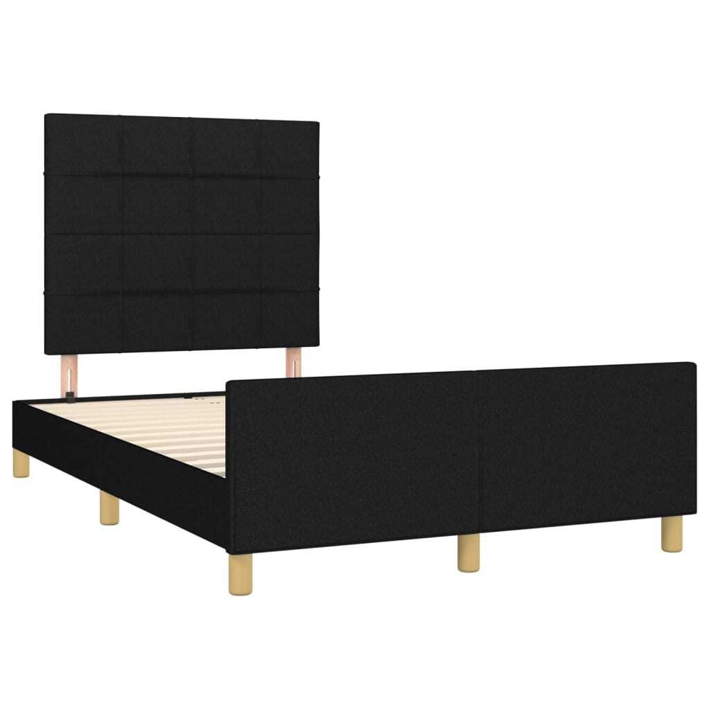 "Rabatt" Bettgestell Komfort - mit Lattenrost - ohne Matratze - Schwarz 120x190 cm Stoff - Klassische Betten CC10581