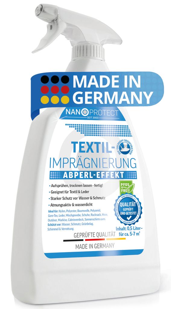 Nanoprotect Textilimprägnierung | 500 ml Spray | High-Tech Produktbild 