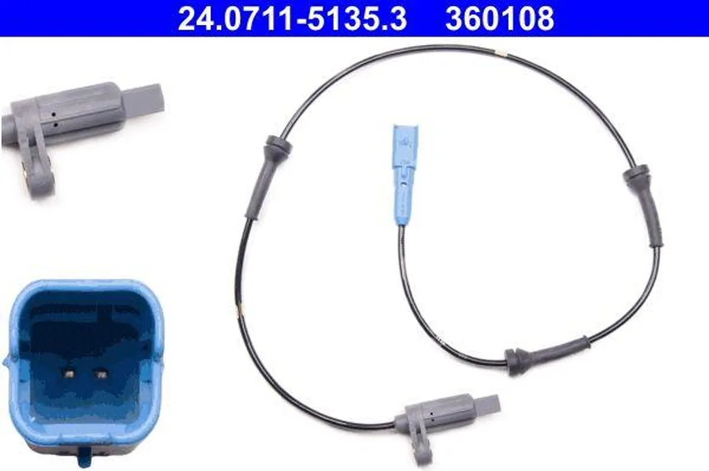 Capteur de vitesse ATE 4545A3 haute fiabilité pour système ABS Peugeot 206