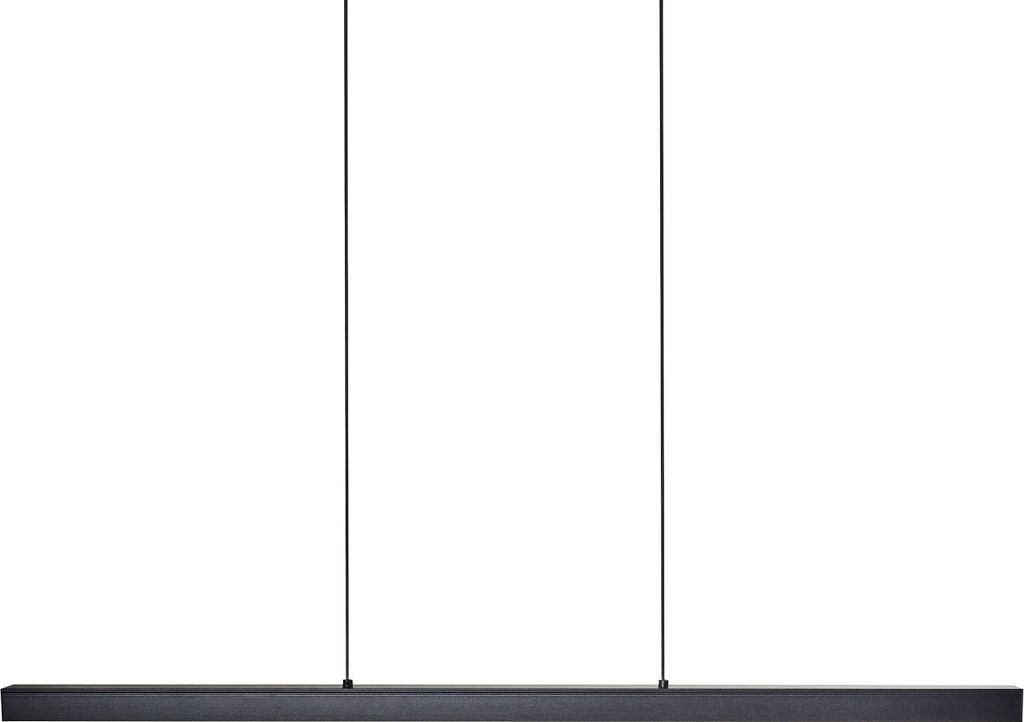 BELIANI Hängelampe Schwarzer Aluminiumsockel mit Fernbedienung Integriertes LED-Licht Hängende moderne Beleuchtung