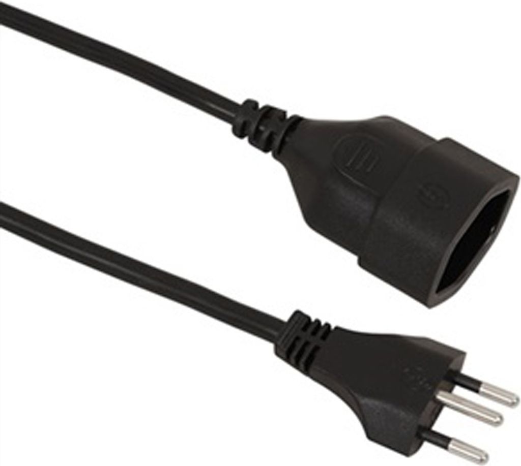 VALUE Verlängerungskabel T12/T13, schwarz, 5 m