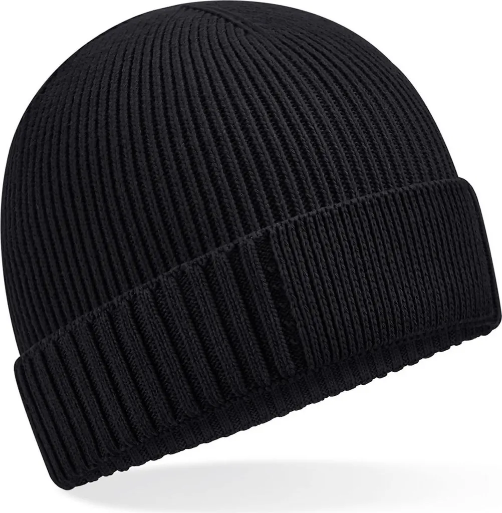 Beechfield B438N Nero - Beanie Organico di Alta Qualità