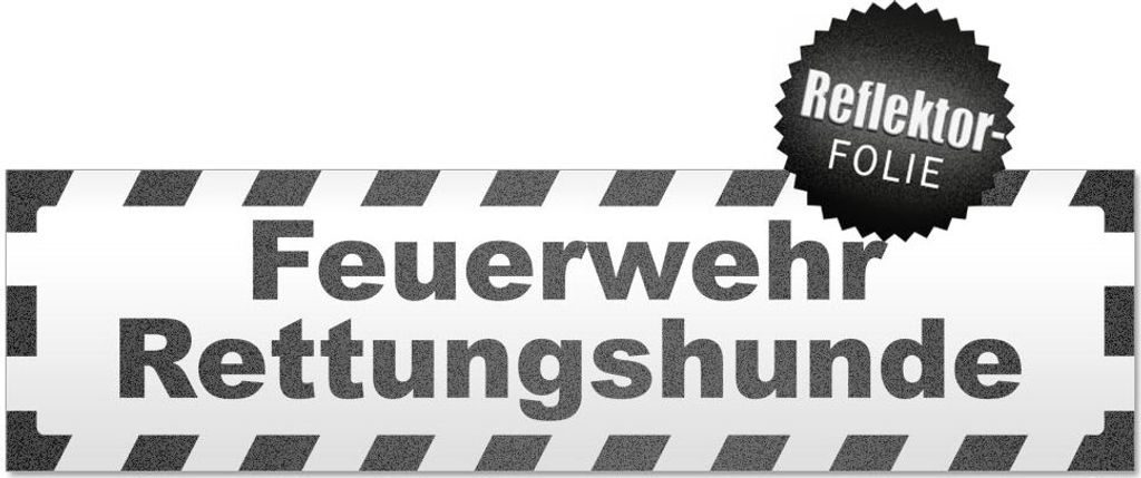 Feuerwehr Rettungshunde gestreift Magnetschild Schild magnetisch
