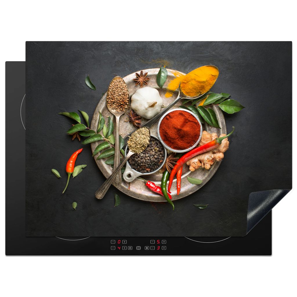 MuchoWow Herdabdeckplatte - Induktionsschutz - 71x52 cm - Herdabdeckung Matte von Vinyl - Vergrößert die Arbeitsfläche - Glaskeramikkochfeld-A...