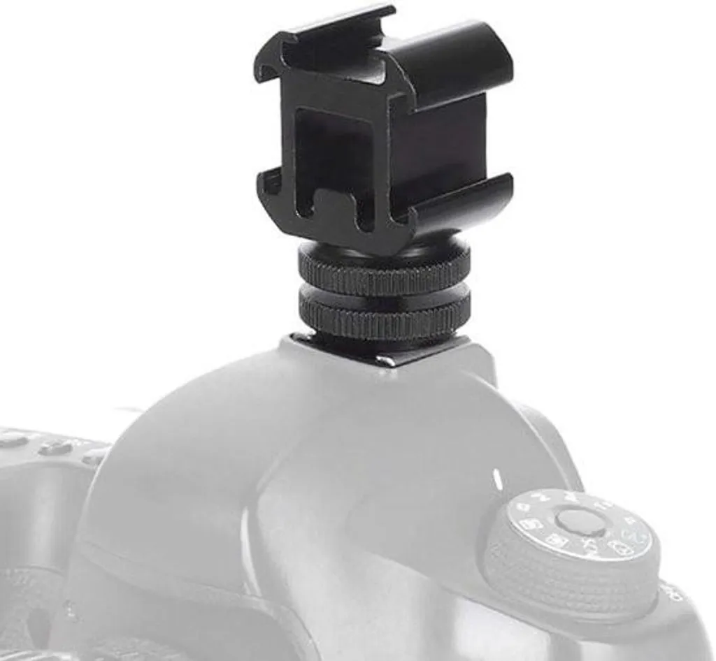 Adaptateur griffe flash 1/4 double filetage mâle pour boîtier photo