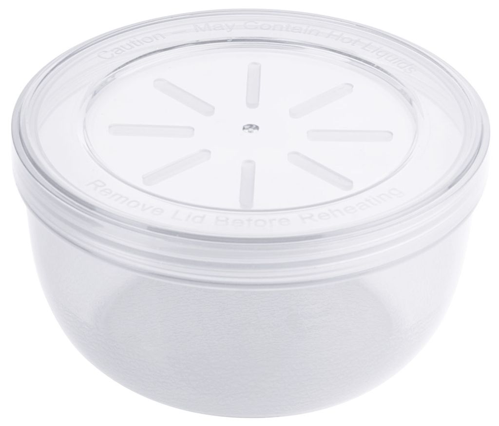 Contacto Mehrweg-Suppenbehälter mit Deckel, weiß, 400 ml, Ø 11 cm, Essensbox, Menübox, Suppenschüssel