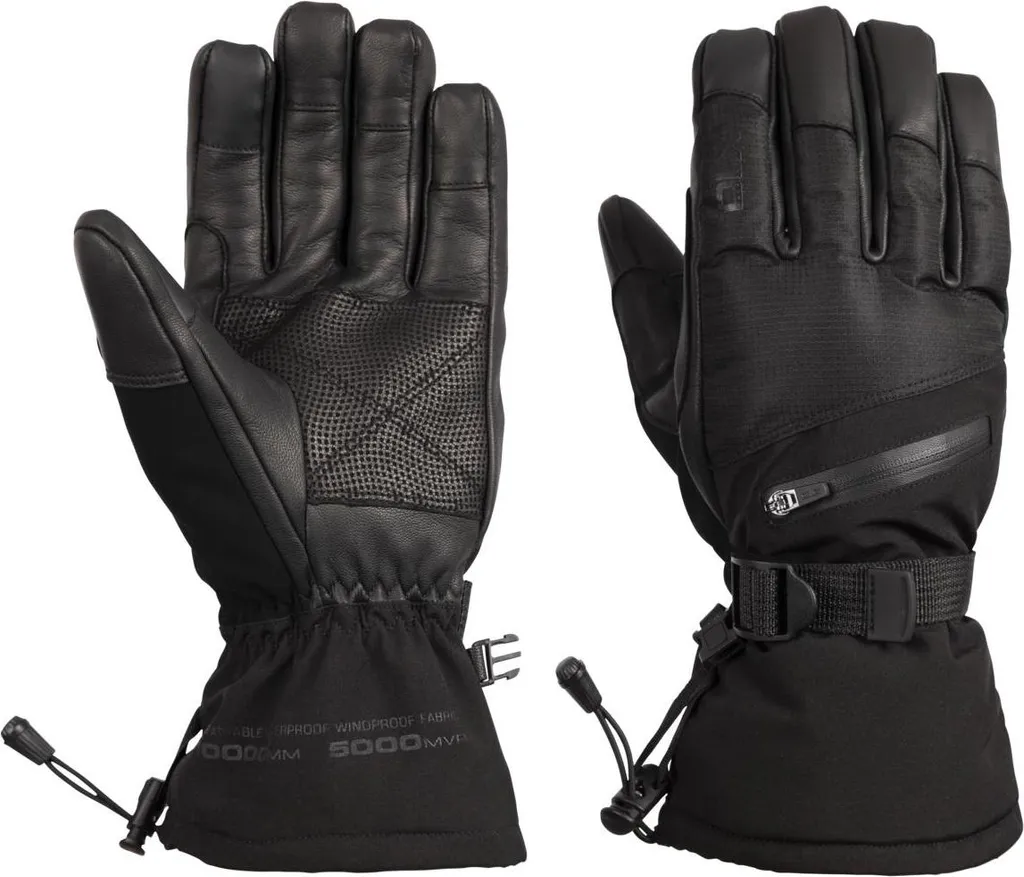 Gants de ski DLX Edonia noir haute performance imperméables unisexes
