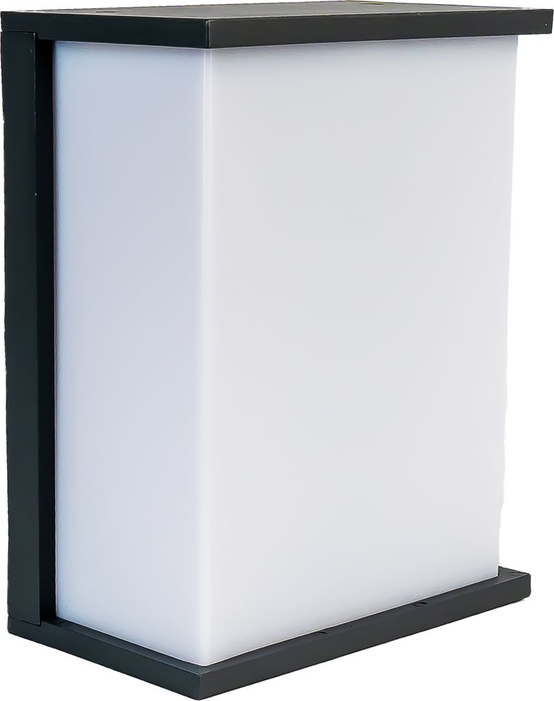 Grafner Aluminium Wandlampe anthrazit, IP44, 2x E27 Fassung, ideal für smarte LED-Leuchtmittel, pulverbeschichtet, Wandleuchte eckig Wand Lampe Au...