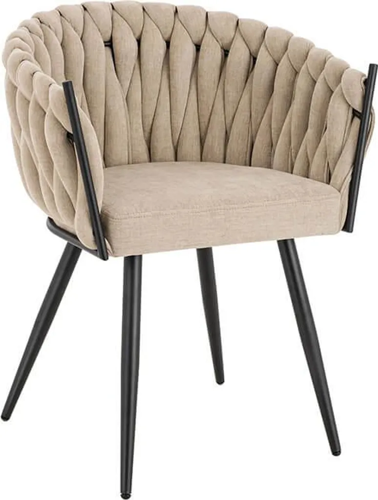 Chaise de salle à manger beige AYLA Lot de 2 pour un confort optimal