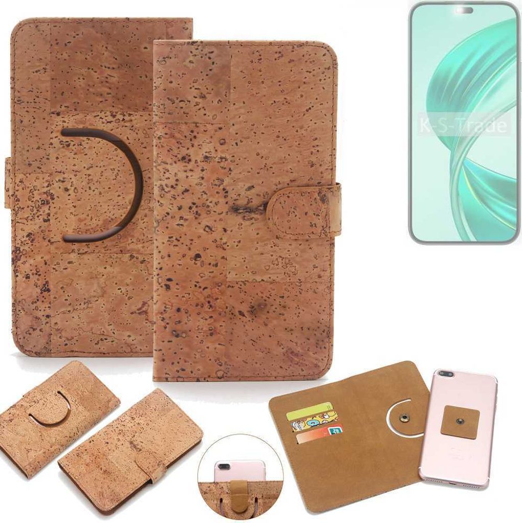 K-S-Trade Handy-Hülle Schutz-Hülle kompatibel mit Honor X8b Handyhülle Schutzhülle Korkhülle Kork-Hülle 1x