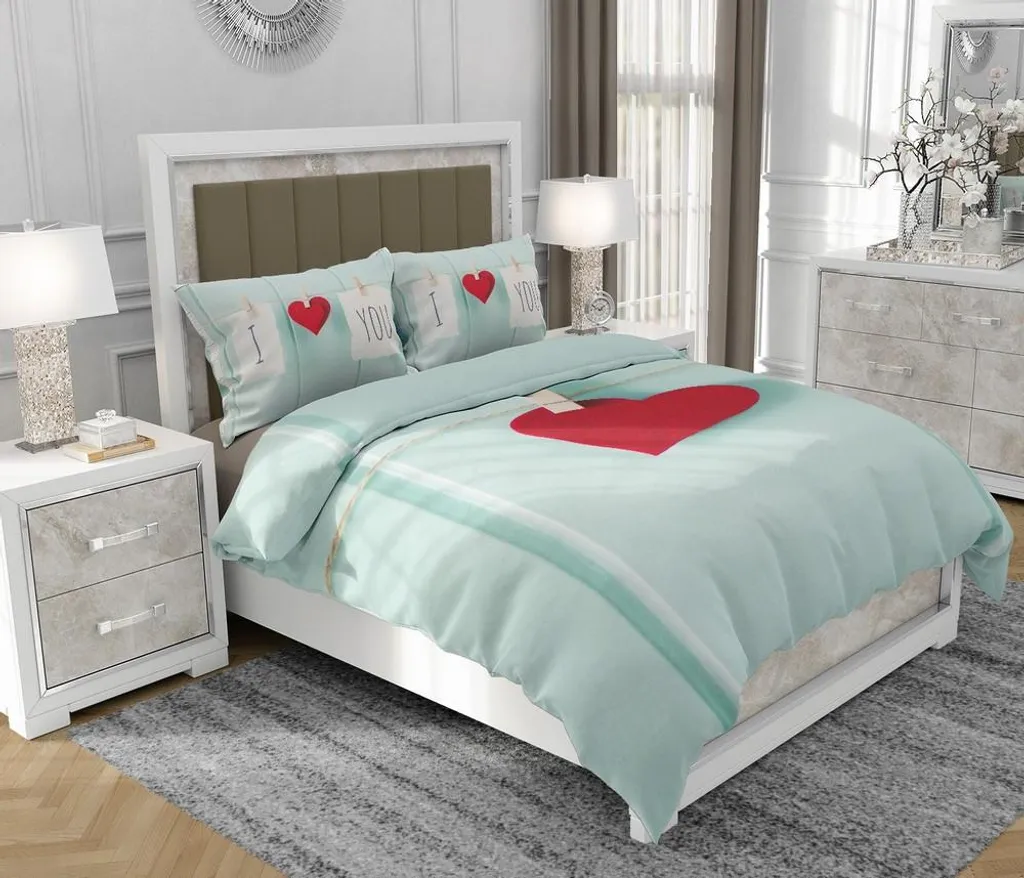 Biancheria da Letto SOVIO 200x220 Azzurro Cielo Cotone 100%