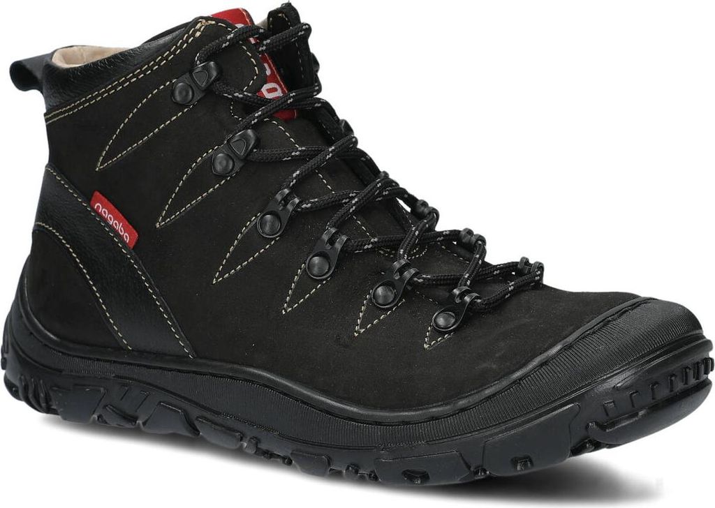 nagaba Boots Damen Wanderschuhe mit Futter Kunstfell, Schwarz, 39