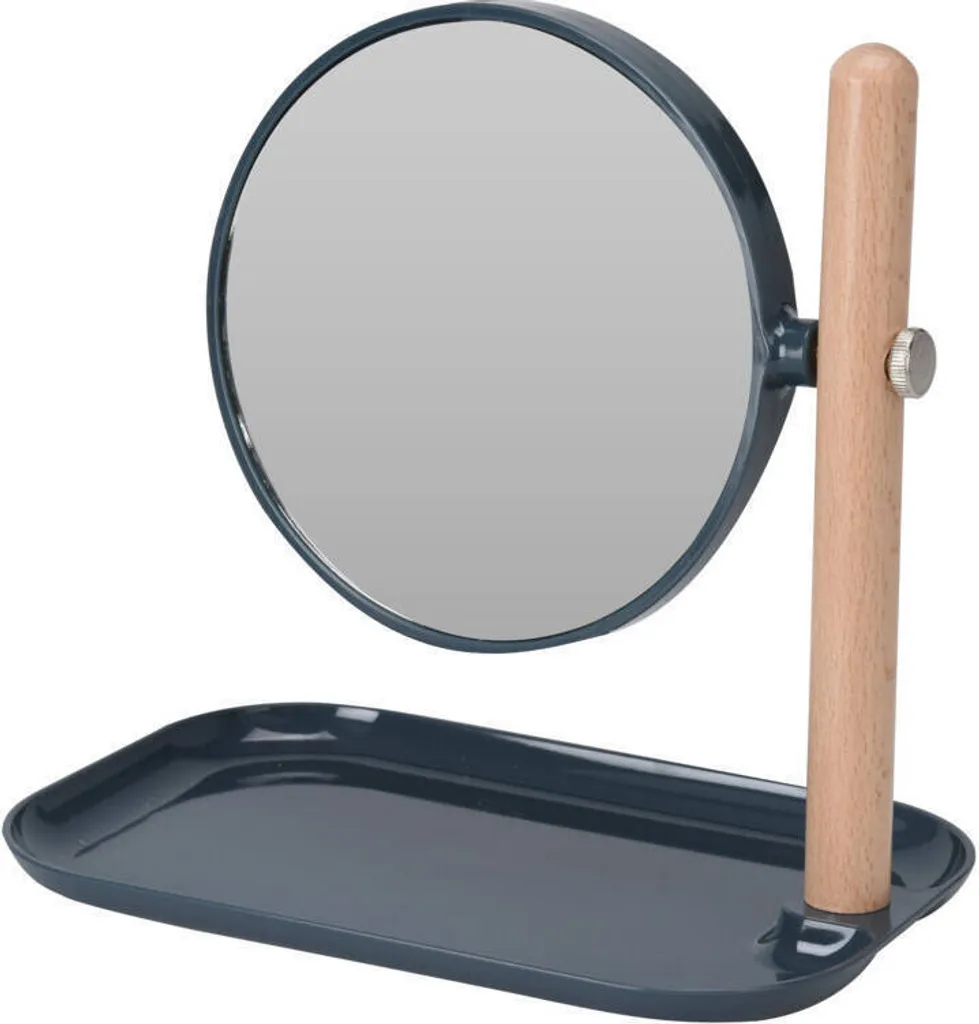 Specchio Trucco con Vassoio in Metallo Estetica Minimalista