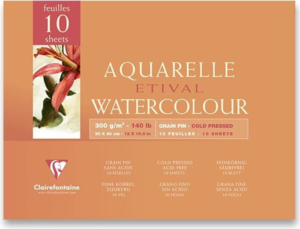 Clairefontaine Aquablock FKorn ETI 300g 30x40 10Bl