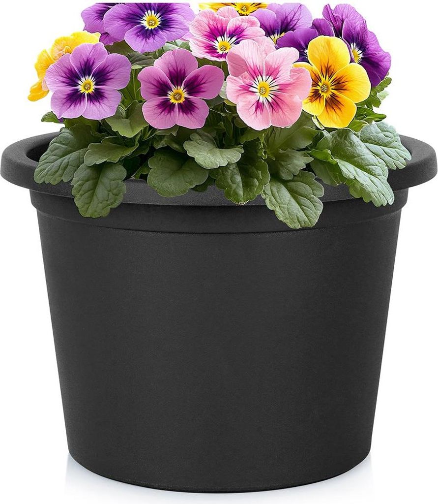Kunststoff-Gartentopf, schwarz, rund, 27,5 cm