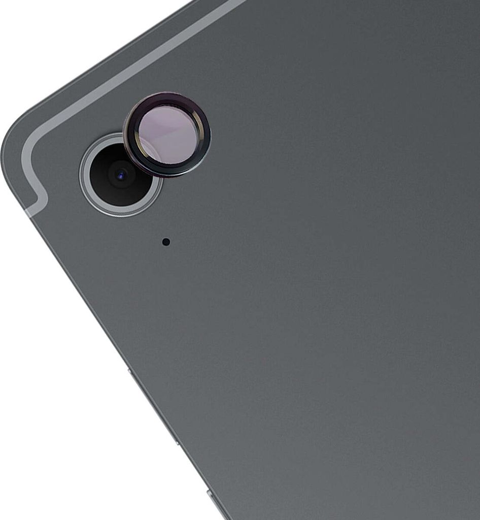 Glas für die Kamera für Galaxy Tab S10 FE, Bizon Glass Tab Snap Lens, 1 Set, schwarzer Rahmen