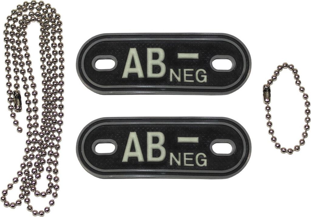 MFH Dog-Tags Hundeerkennungsmarken AB NEG, 3D PVC