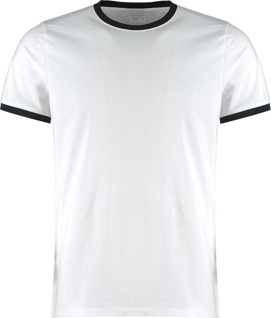 Kustom Kit - T-Shirt für Herren RW9605 (S) (Weiß/Schwarz)