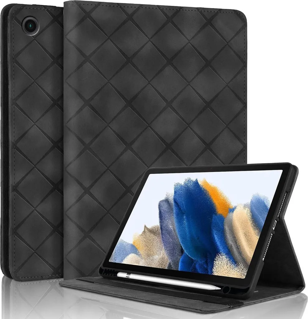 Recensione Cover Samsung Tab A9: Ecopelle a Rombi Stand-up Nero