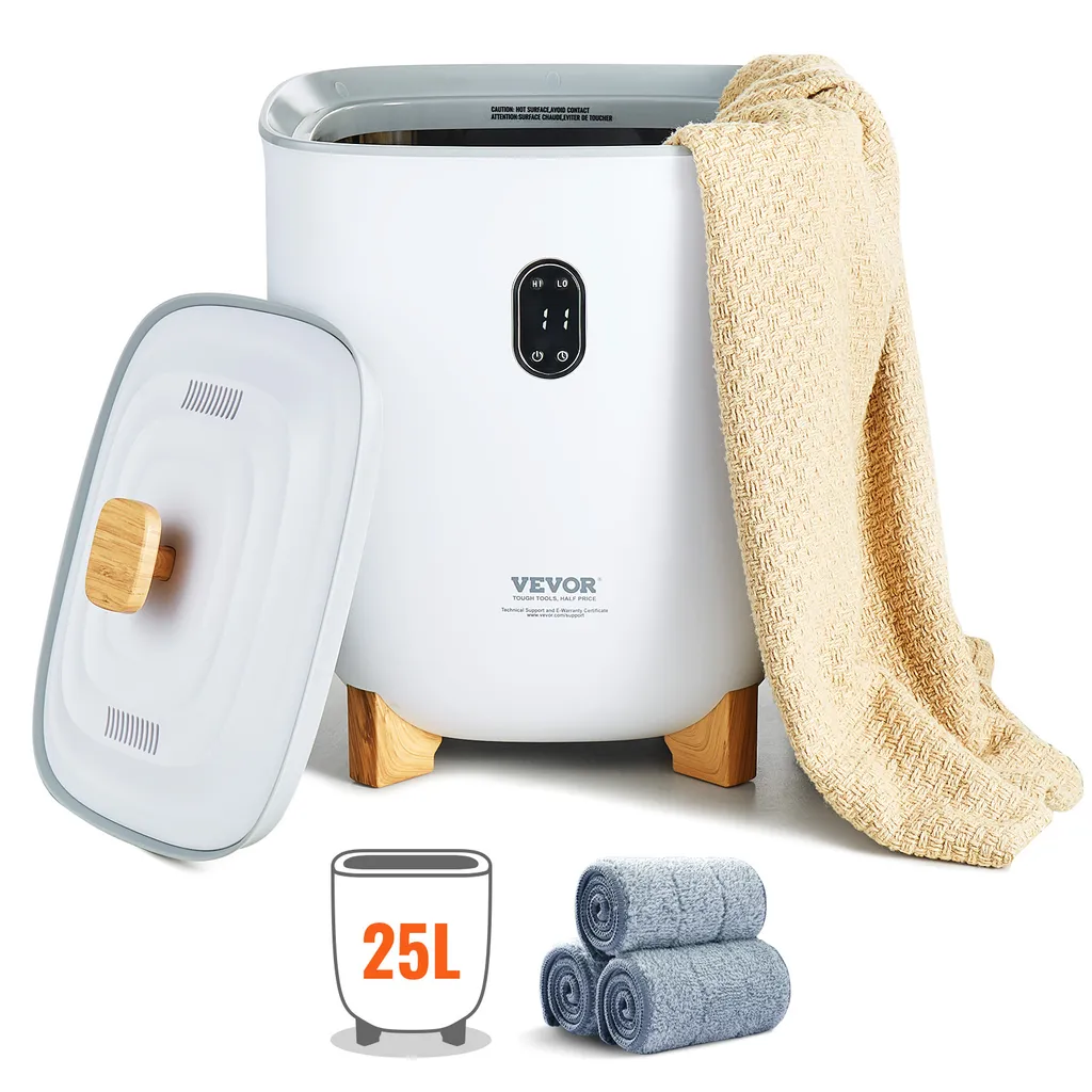 Seau chauffant pour serviettes et peignoirs 25L idéal salle de bain et spa