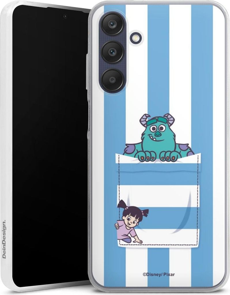 DeinDesign Slim Hülle für Samsung Galaxy A25 5G Silikon Case Ultra Dünn Handyhülle Disney Pixar Fanartikel Die Monster AG
