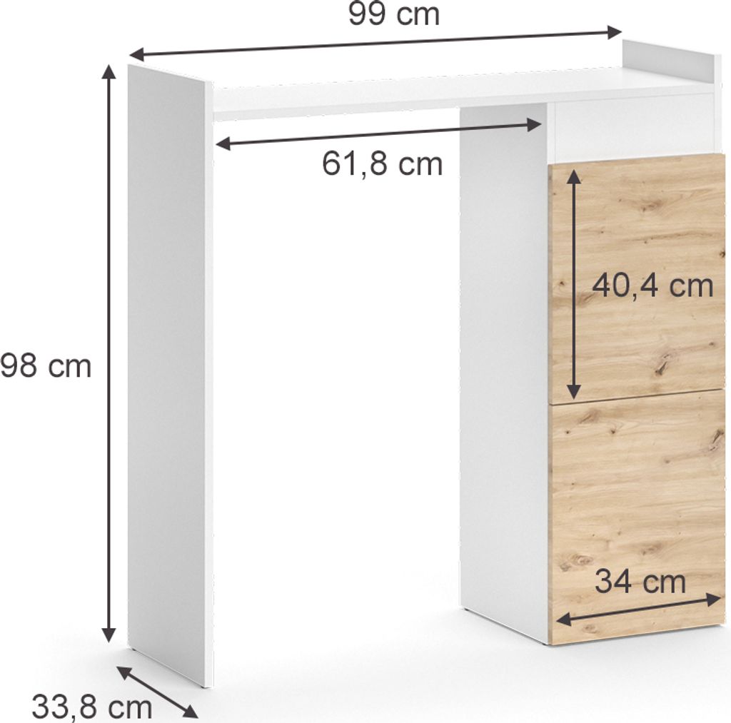 Vicco Waschmaschinenschrank Alf, 99 x 98 cm mit 2 Produktbild 3