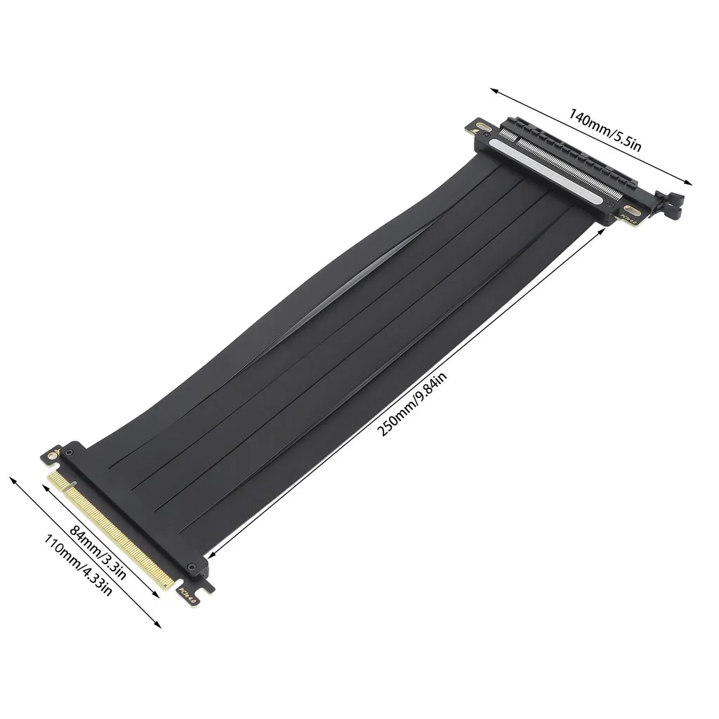 Câble Riser PCIe 4.0 x16 Anti-Interférences - Réparez les Chutes de FPS GPU - 6