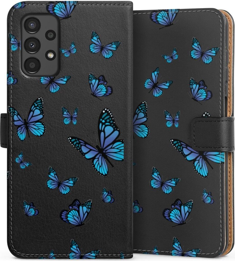 DeinDesign Klapphülle für Samsung Galaxy A13 4G Handytasche Lederhülle Tasche Muster Schmetterling transparent