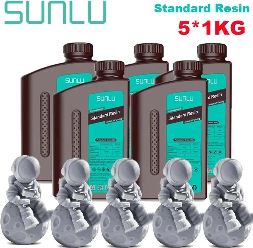 Résine 3D lavable à l'eau gris clair pour figurines et modèles robustes - 2