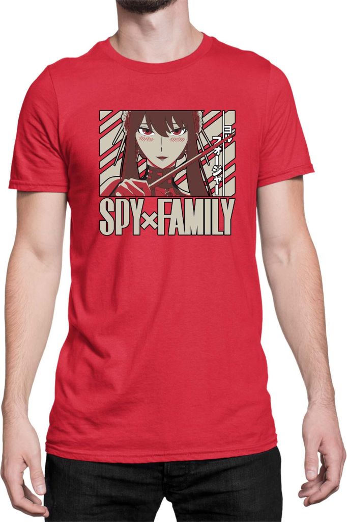 Herren T-Shirt Japan Anime Manga Family Anime X Manga Spy Fan Solo Yor, Man M / Rot