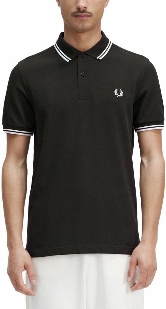 Fred Perry Polo grün einfarbig Baumwolle