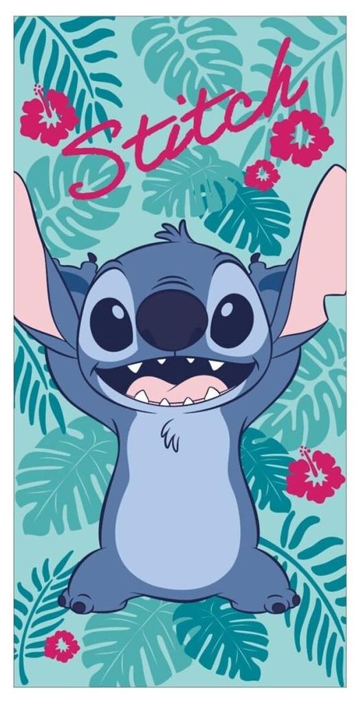 Disney – Stitch Flower – Strandtuch 70 x 140 cm Produktbild 