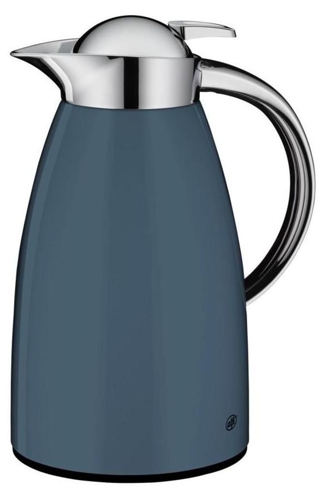 Alfi Signo, Karaffe, 1 l, Blau, Edelstahl, Silikon, Glas, Kunststoff, 8 Tassen, Rund
