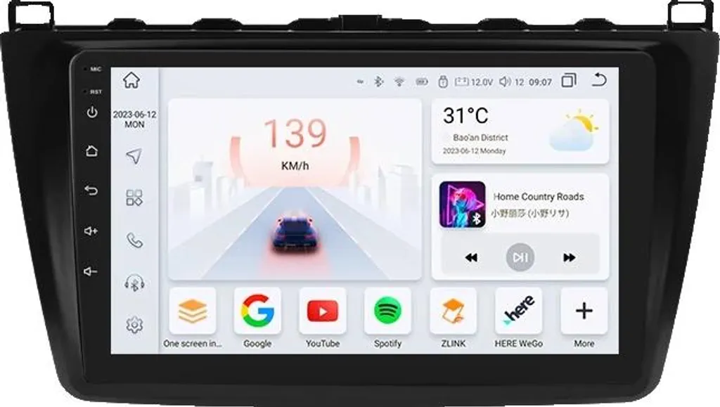 Autoradio GPS Android 13 Écran 9 Pouces Connecté 4G S8-4G pour Voyage