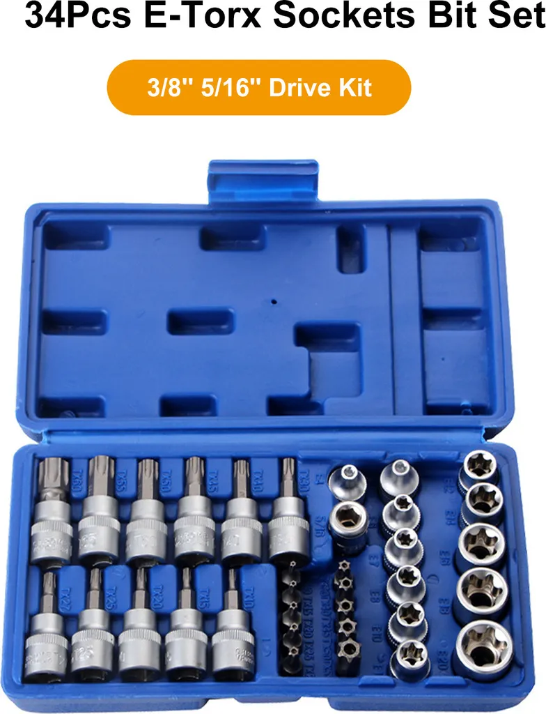 Coffret Douilles E-Torx pour Réparation Automobile et Entretien Moteur