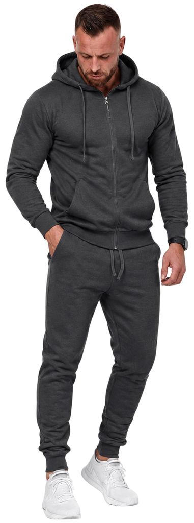 Herren Jogginganzug einfarbig 100% BW 586 Anthrazit 3XL Produktbild 