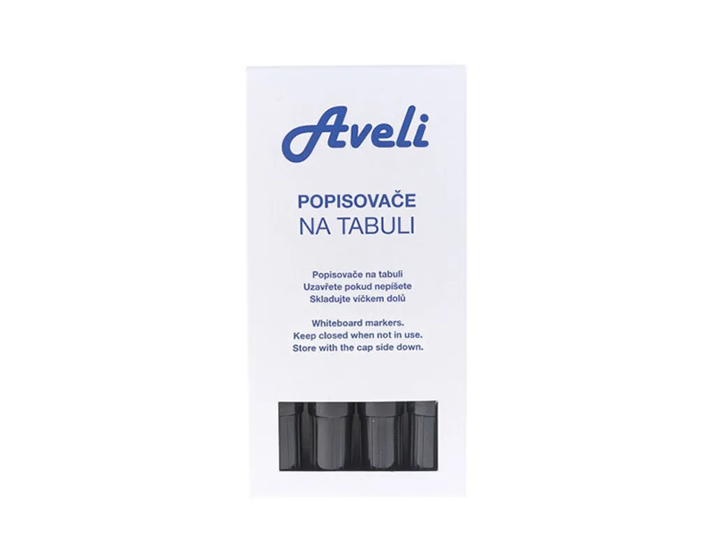 Set de marqueurs AVELI noir permanent avec pointe ogive pour marquage