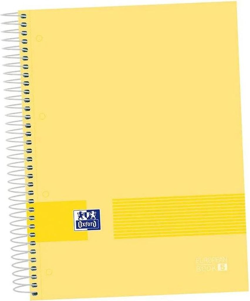 Oxford europeanbook 5 oxford & you pack de 5 Spiralhefte a4+ format 5x5 - - 120 mikroperforierte Blätter mit 4 Löchern - mattes extrudiertes Cove...