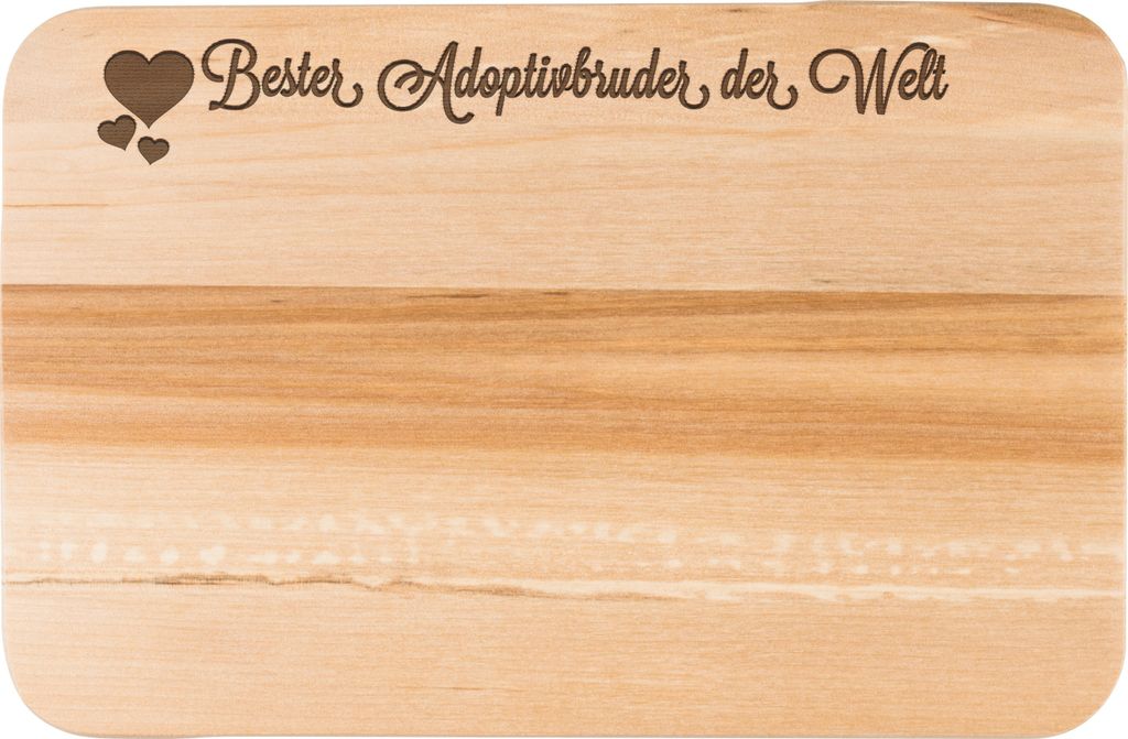 Mr. & Mrs. Panda Frühstücksbrettchen Adoptivbruder - Transparent - Geschenk, Holzbrett, Bruderherz, massivholzbrett, schneidbrett, Frühstücksbr...