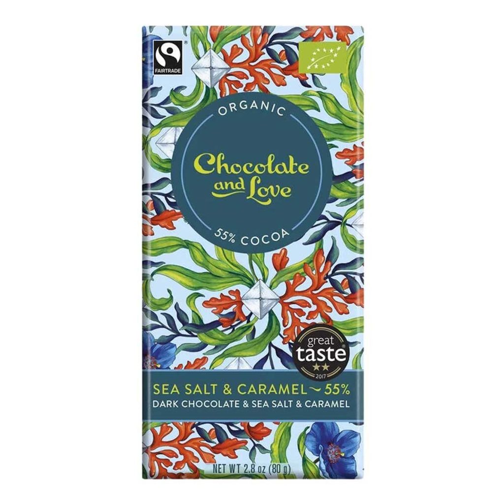 Dunkle Schokolade - Sea Salt & Caramel 55% 80g Produktbild 
