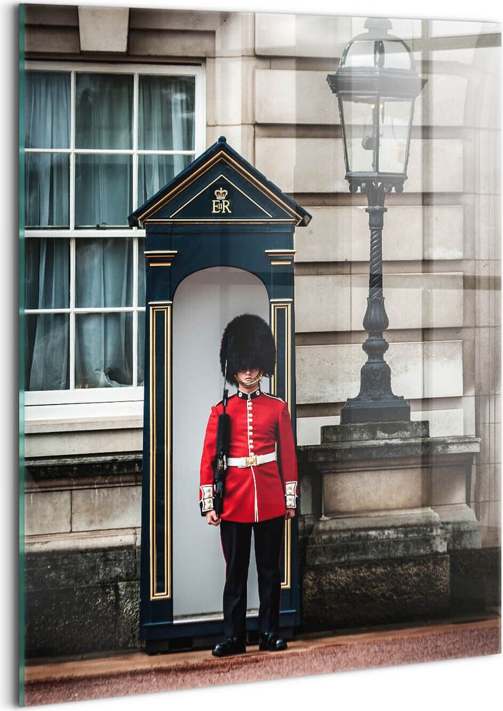 Designer Glasbild - Wandbild - Glas Bild - 60x80 cm - Königliche Garde London
