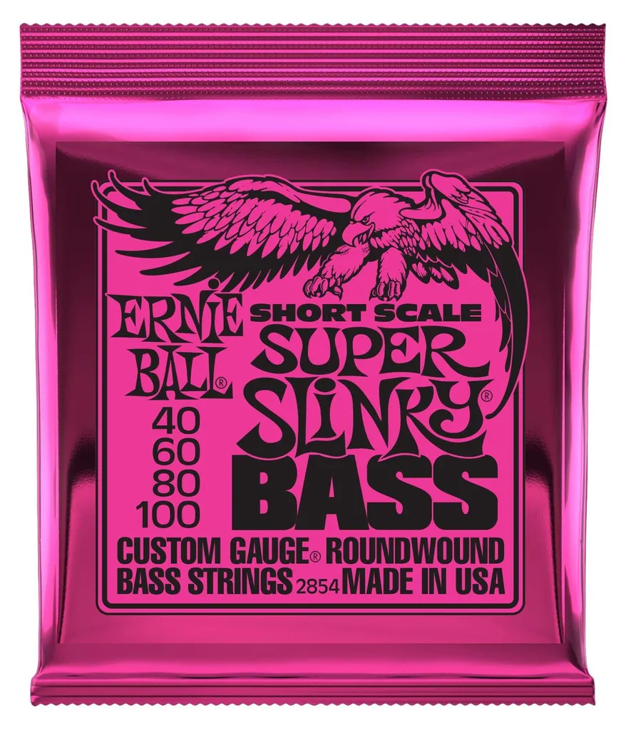 Cordes pour Petite Basse Ernie Ball 2854 Super Slinky 40-100 Short Scale