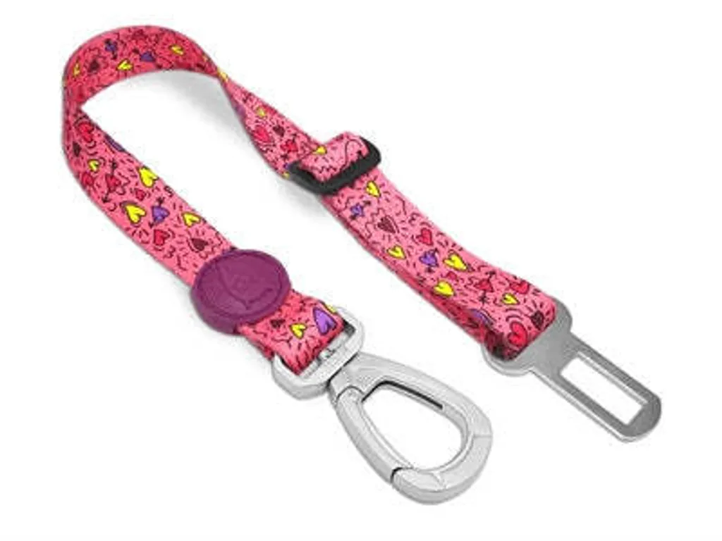 Morso Dog Cintura di sicurezza per auto riciclata rosa Think Pink