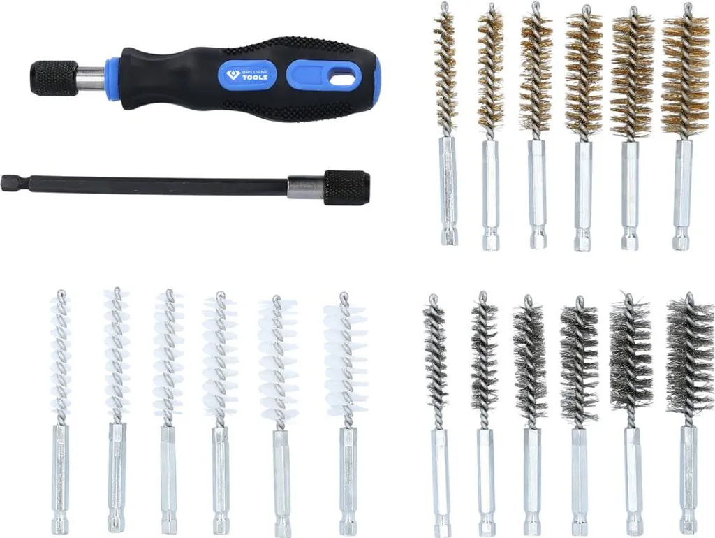 Assortiment de brosses de nettoyage pour perceuse et usage manuel 20 pces - 13