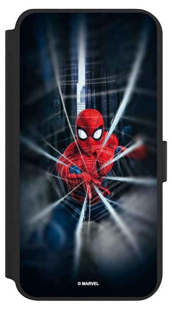 NIVOCASE Klapphülle für Samsung Galaxy S23+ Handyhülle aus Kunst Leder NIVOflip schwarz Kinofilm Marvel Spider-Man