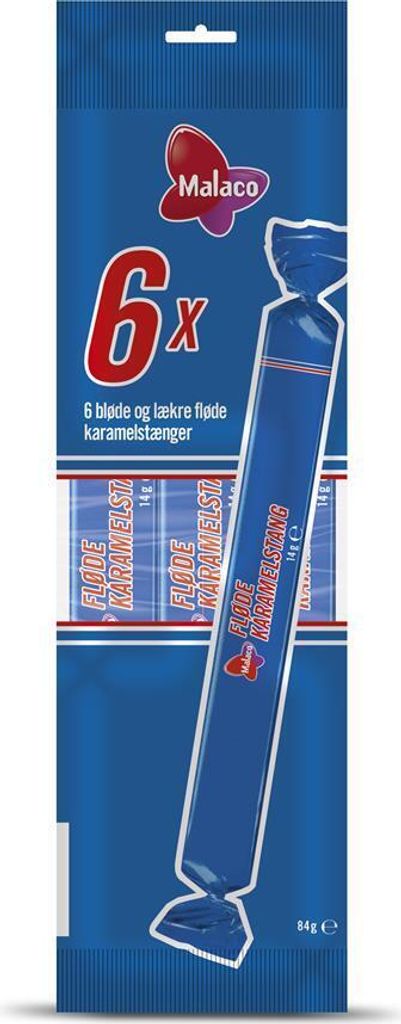 Malaco Flødekaramelstang 6er 84g Produktbild 