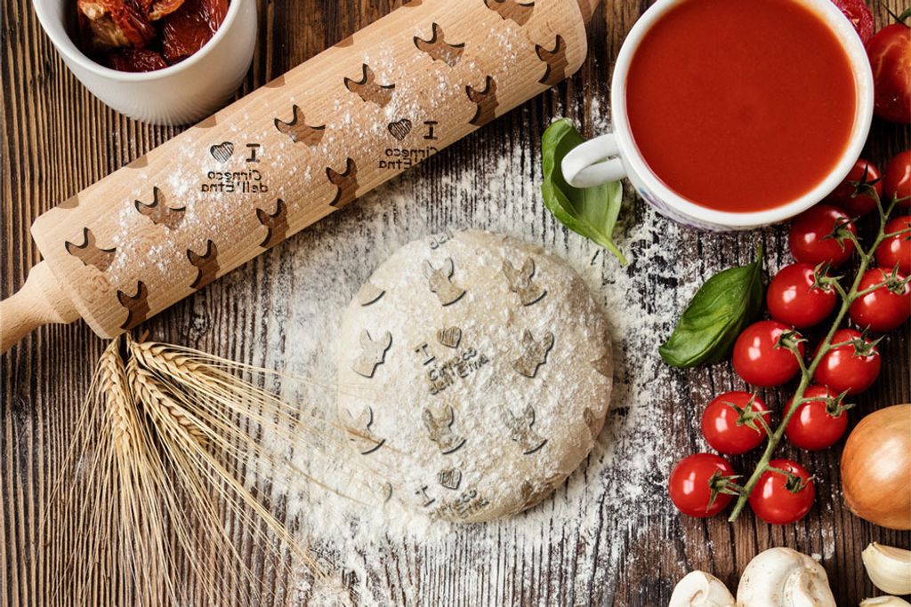 Cirneco dell'Etna - Nudelholz mit Hundemuster, Nudelholz für Teig und Keramik, Geschenk für den Konditor der Marke Art-Dog