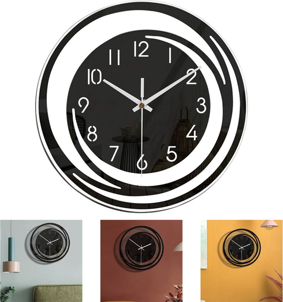 Wanduhr, Wanddekoration, 30*30cm, Geräuschlos Produktbild 