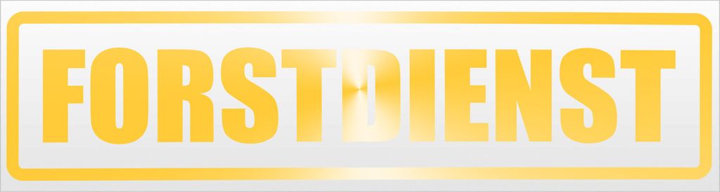 Kiwistar Forstdienst Magnetschild Schild magnetisch - 20cm Gelb - reflektierend - Magnetfolie für Auto PKW Kfz